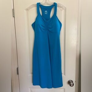 Prana Bra-top Racerback Dress, Blue, Size Large